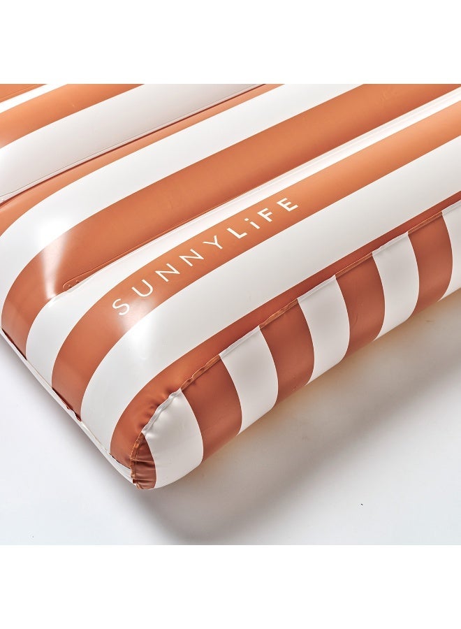 Sunnylife Luxe Lilo Tierra Clay Stripe – Premium Inflatable Pool Lilo for Kids and Family, Comfortable Floating Mattress, Stylish Pool and Beach Lounger for Summer - Image 4